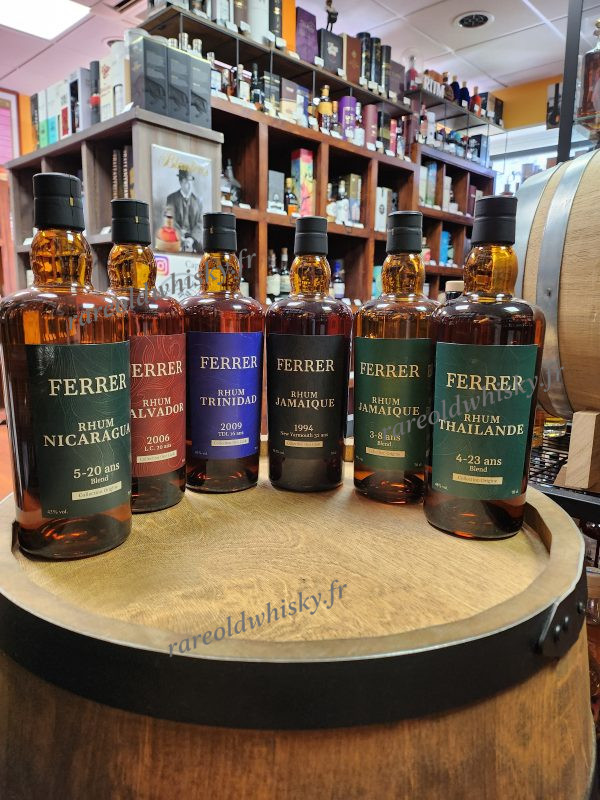 Rhum Ferrer Collection One Cask – Rhum Trinidad Distillers (TDL) 2009 -16 ans - 61% 4 6 rhums FERRER