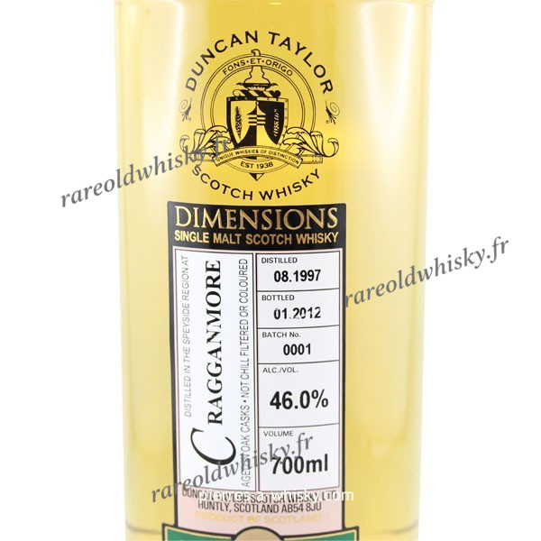 Duncan Taylor CRAGGANMORE 1997 - Ecosse - Speyside - 14 ANS - 70 cl - 46% 2 1997