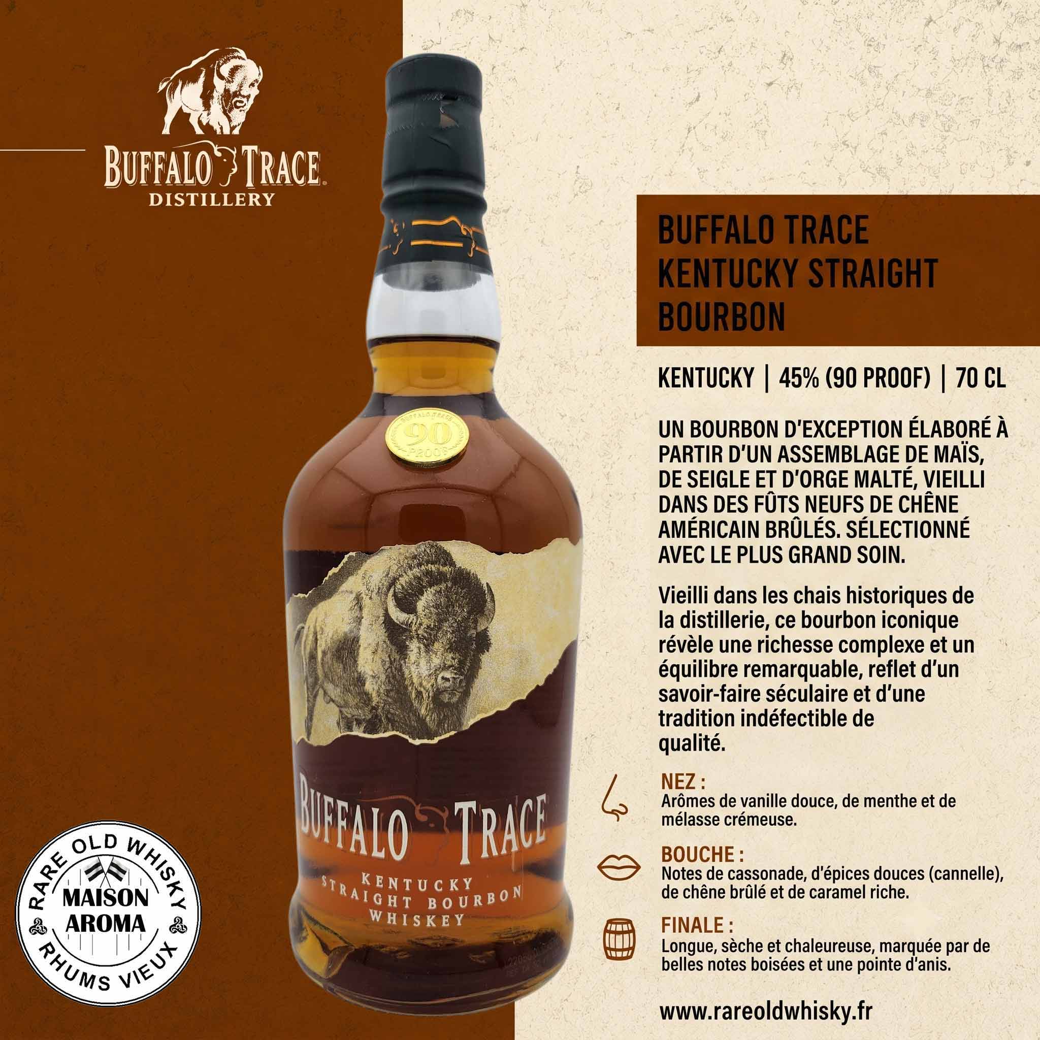 Buffalo Trace Kentucky Straight Bourbon Whiskey - USA - 45% 1 Buffalo Trace Kentucky Straight Bourbon Whiskey