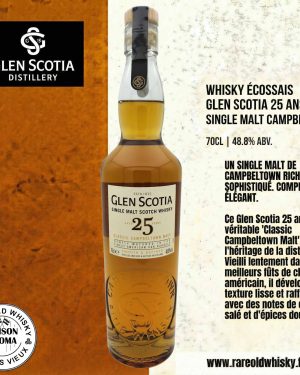 GLEN SCOTIA 25 ans - Single Malt Whisky - Ecosse - 48,8%