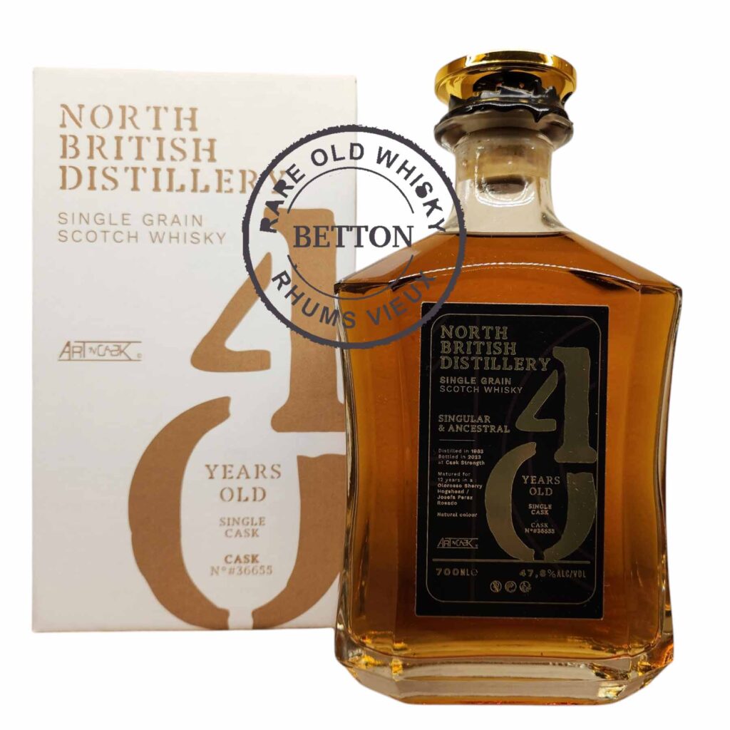 North British 40 ans 1983 Art’n Cask, single grain écossais single cask 47,8%