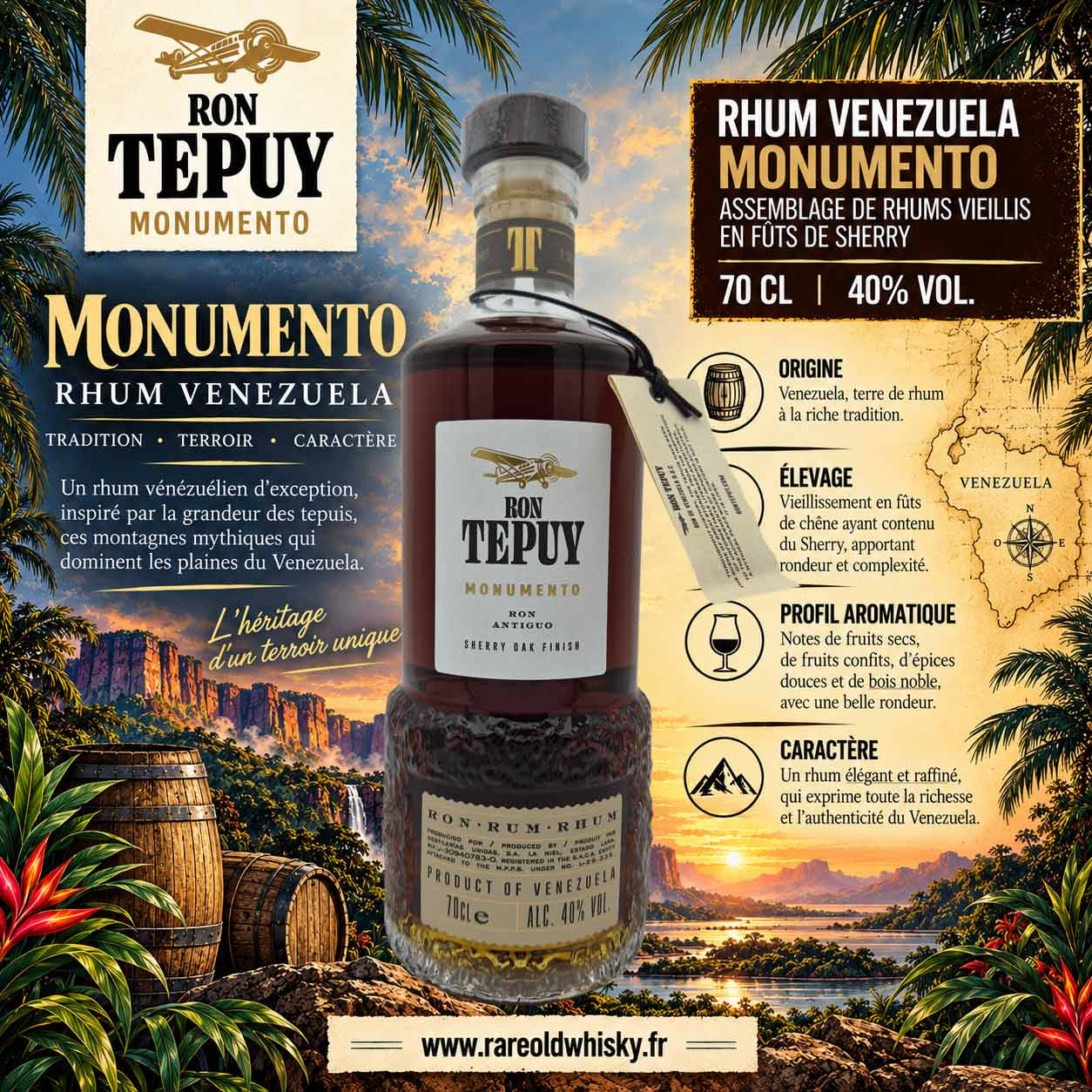 Ron Tepuy Destino – Rhum du Venezuela – 40% 4 Ron Tepuy Destino – Rhum du Venezuela – 40% – Image 4