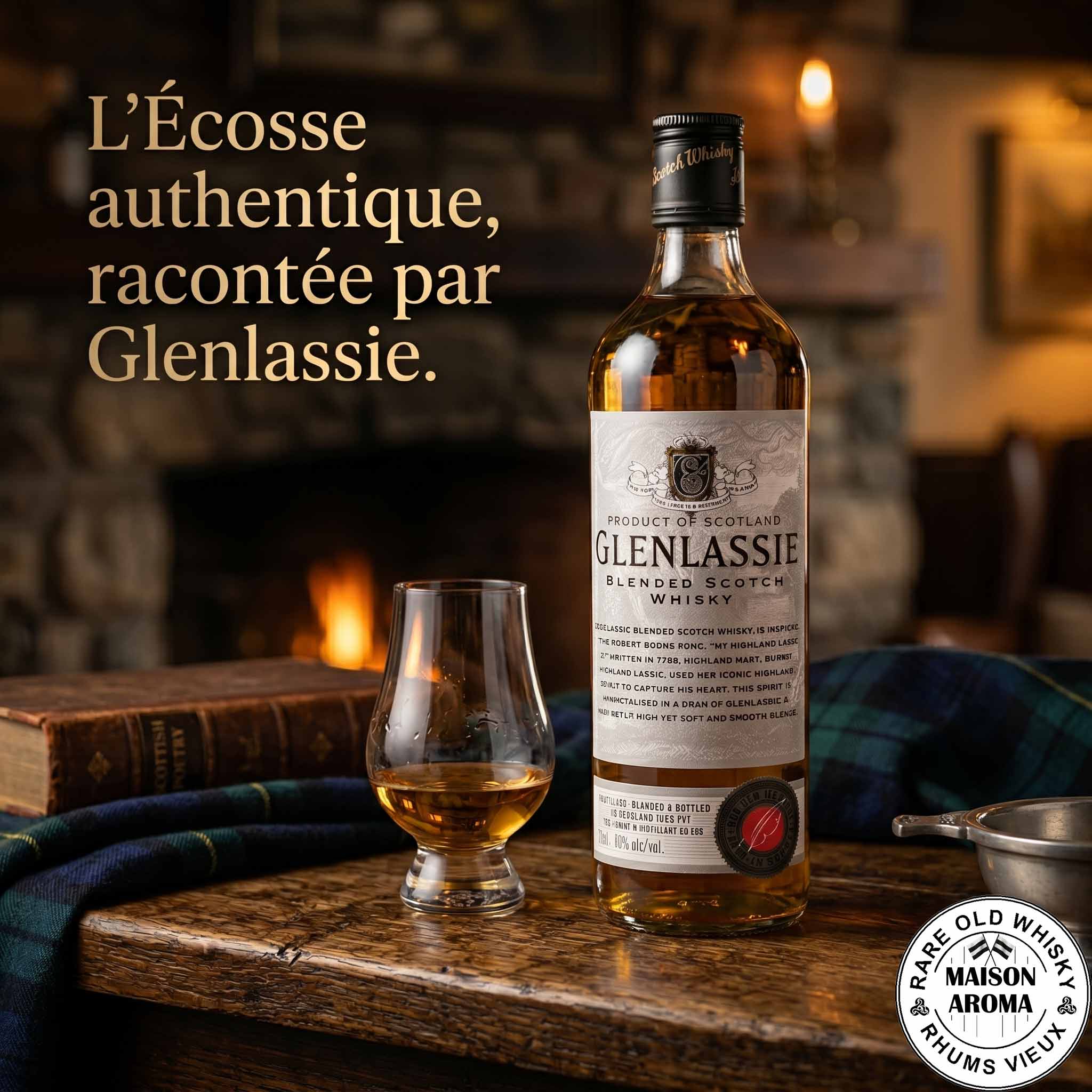 GLENLASSIE - Blended scotch whisky - Ecosse - 40% 4 le whisky glenlassie est un blended scotch whisky.