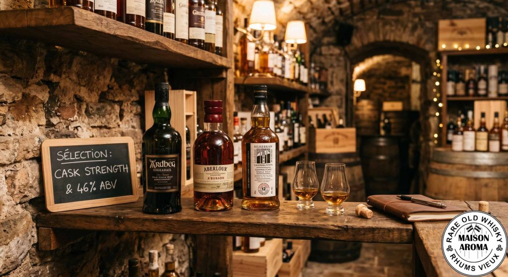 Cave à whisky proposant des whiskies brut de fût