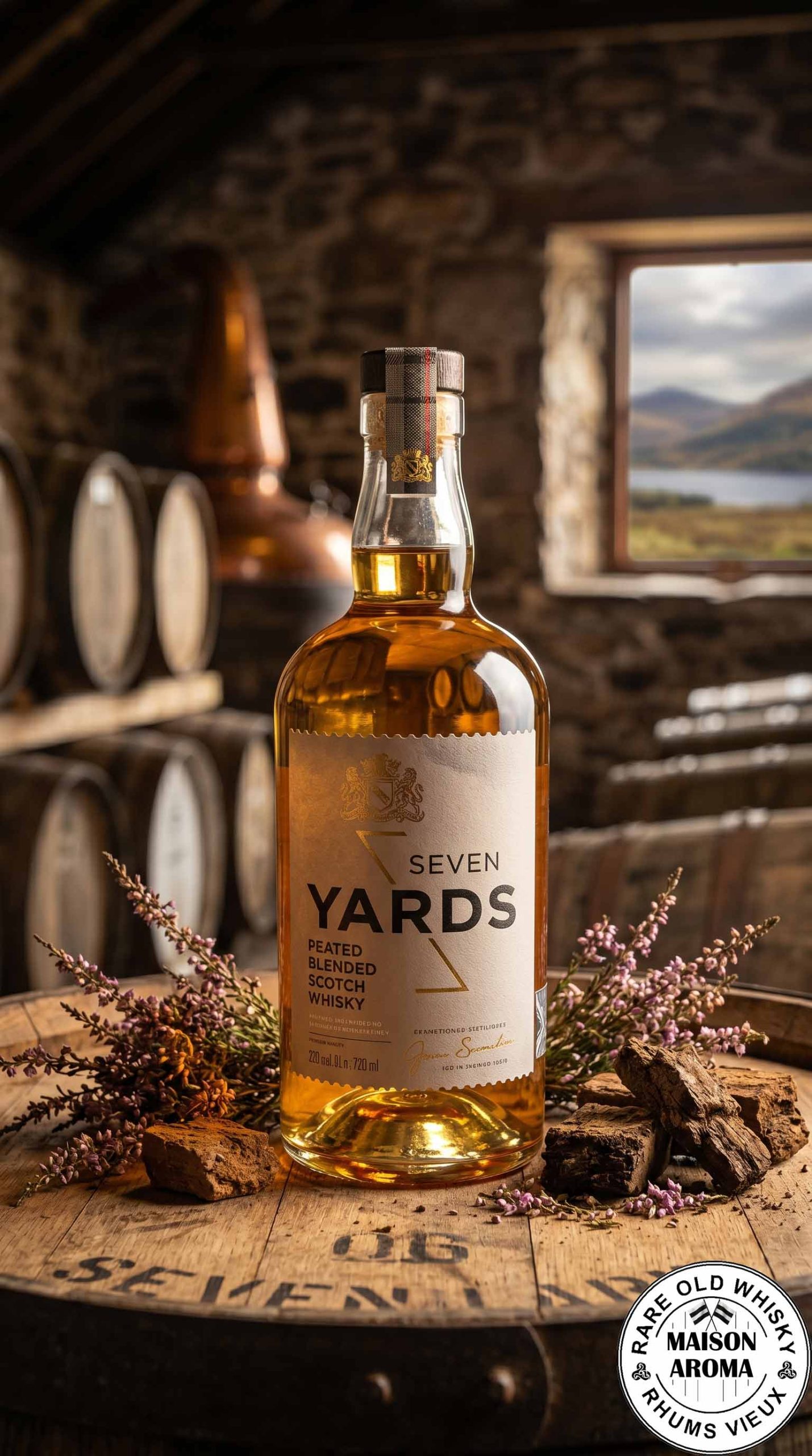 Seven Yards Peated Blended Scotch Whisky - 7 ans - Ecosse - 40% 2 Seven Yards Peated Blended Scotch Whisky - 7 ans - Ecosse - 40% – Image 2