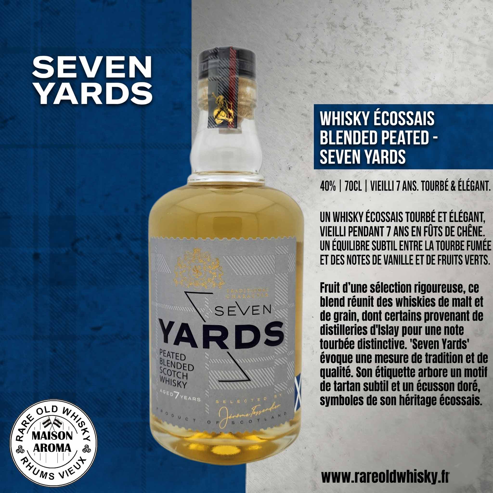 Seven Yards Peated Blended Scotch Whisky - 7 ans - Ecosse - 40% 1 Seven Yards Peated Blended Scotch Whisky